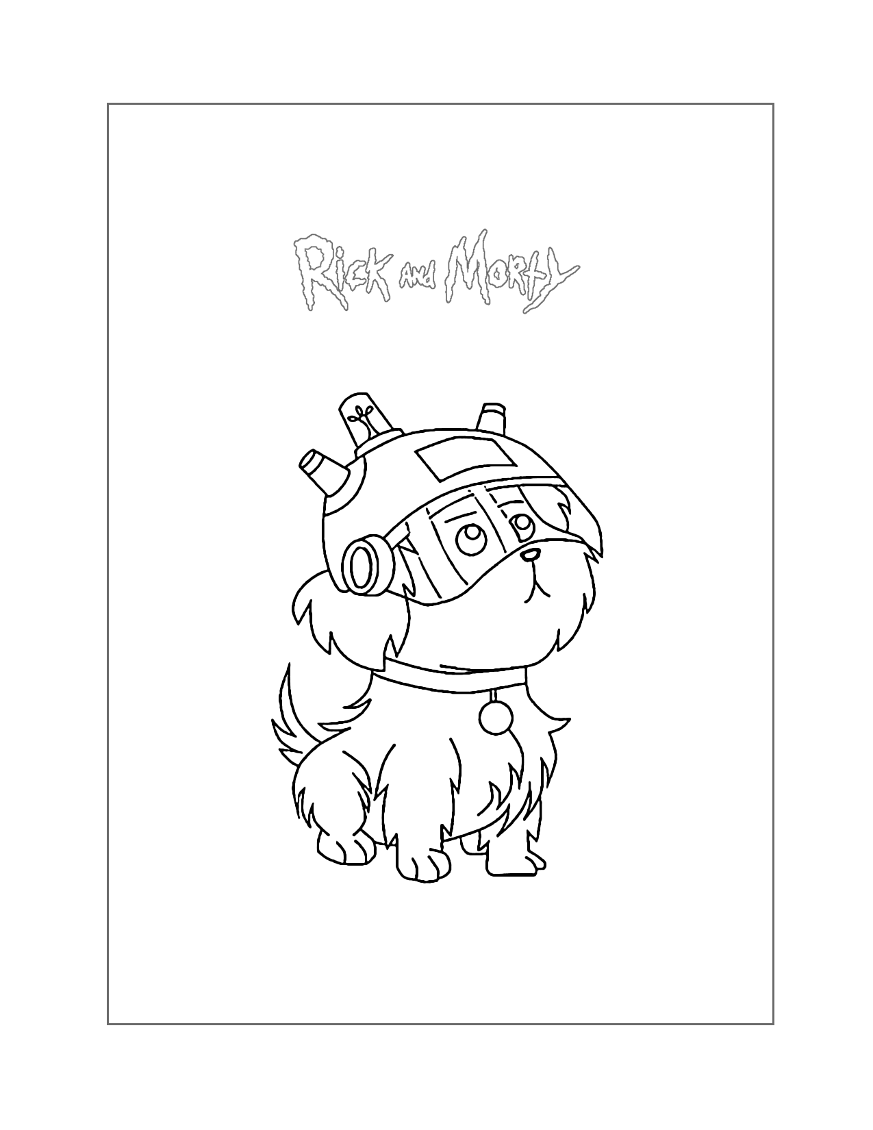 Rick And Morty Snuffles Coloring Page