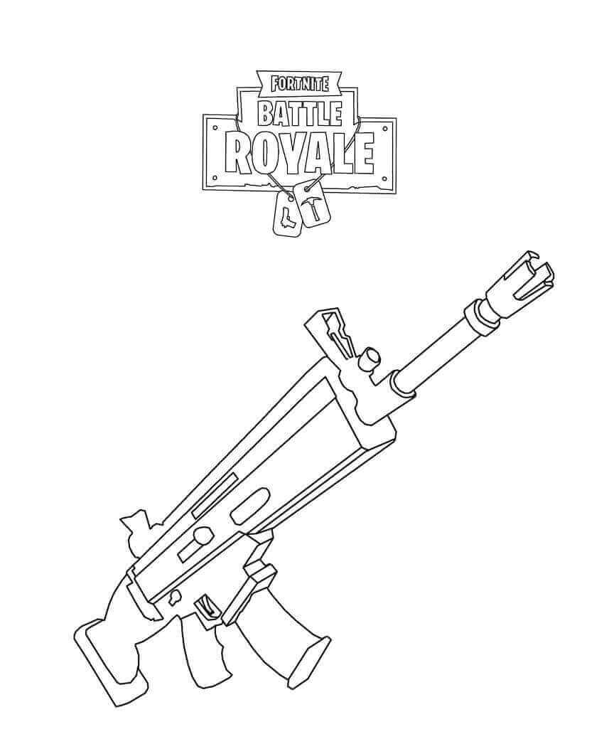 Rifle Fortnite Coloring Pages