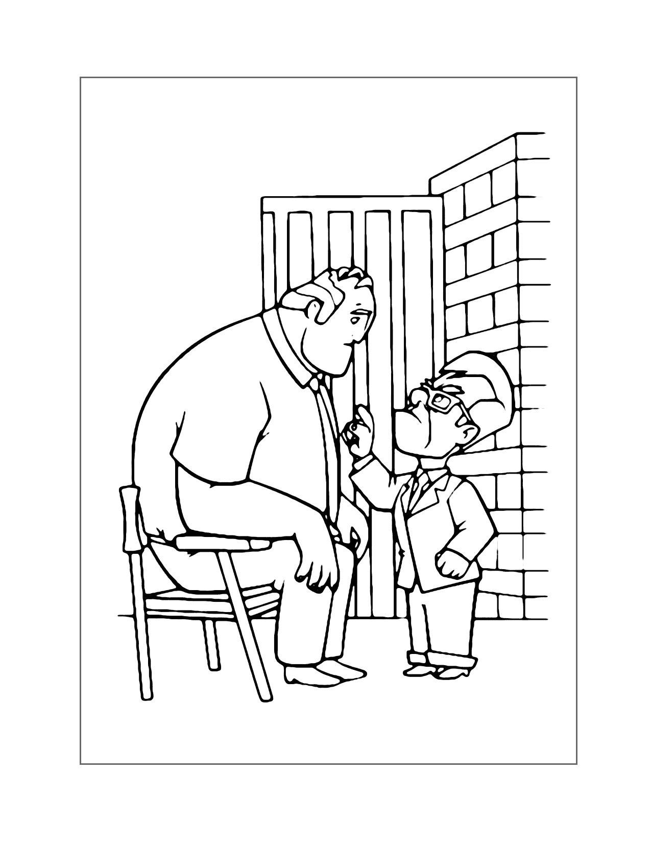 Robert Parr Has A Bad Boss Incredibles Coloring Page