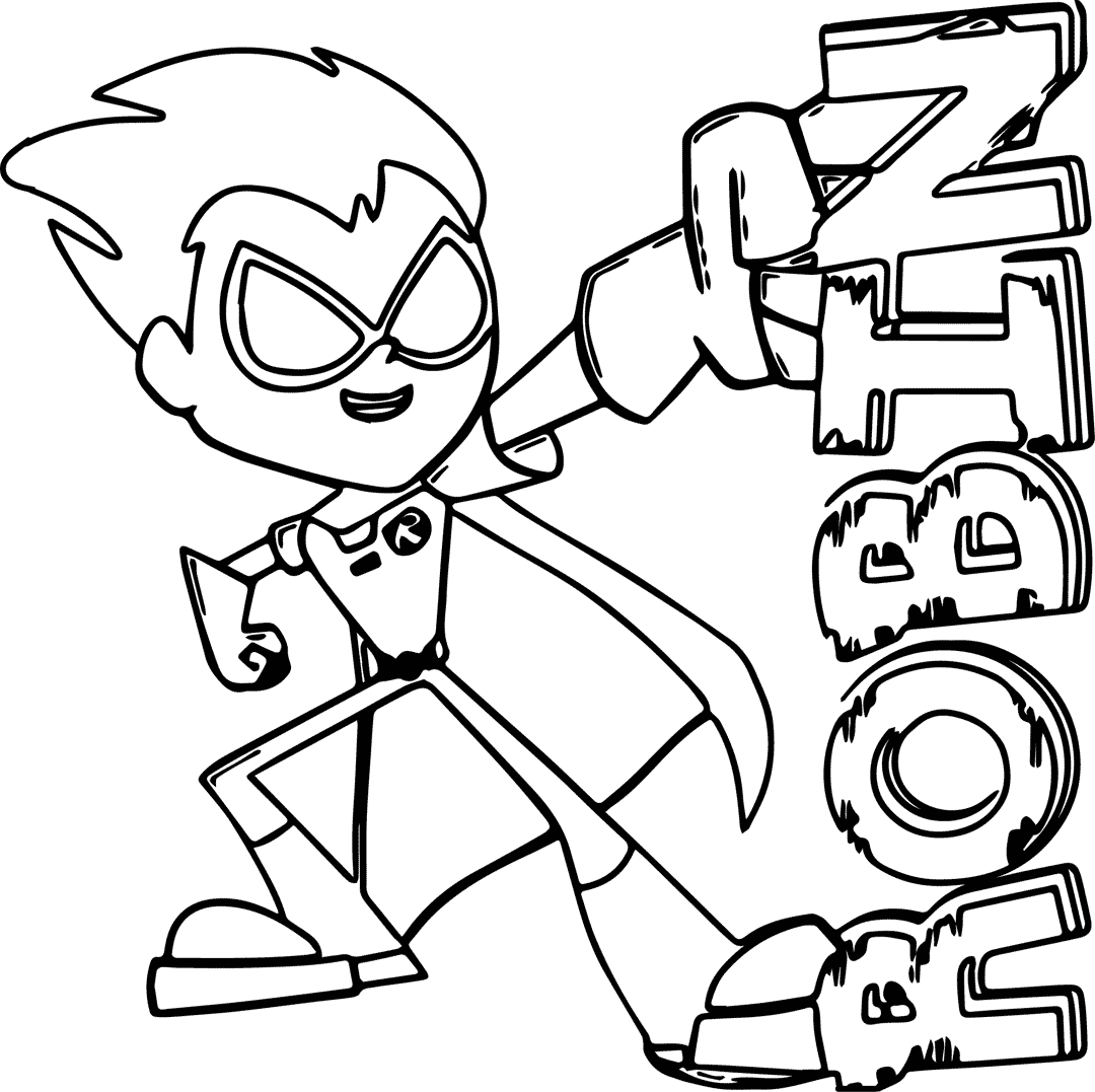 Robin Teen Titans Coloring Pages