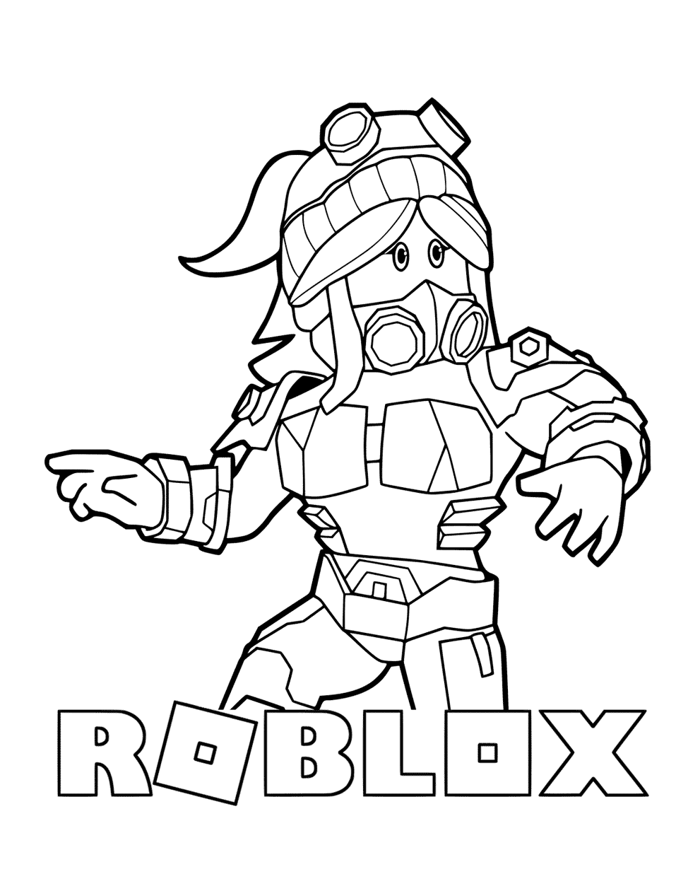 Roblox Military Woman Coloring Page