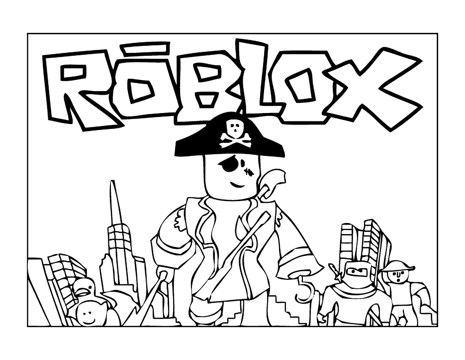 Roblox Pirate Coloring Page