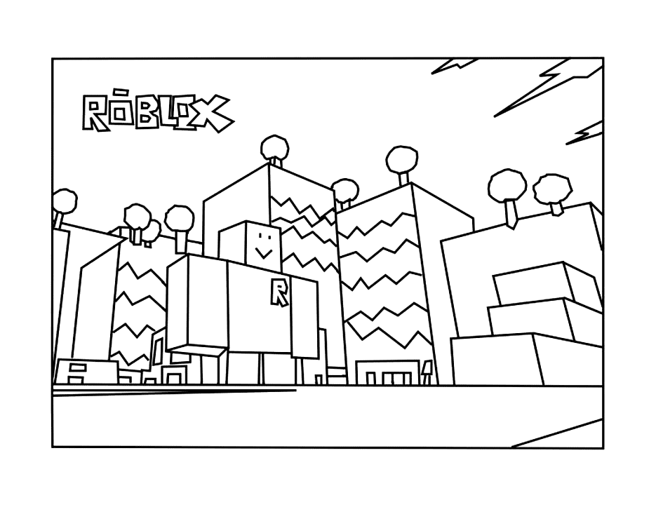 Roblox World Coloring Page