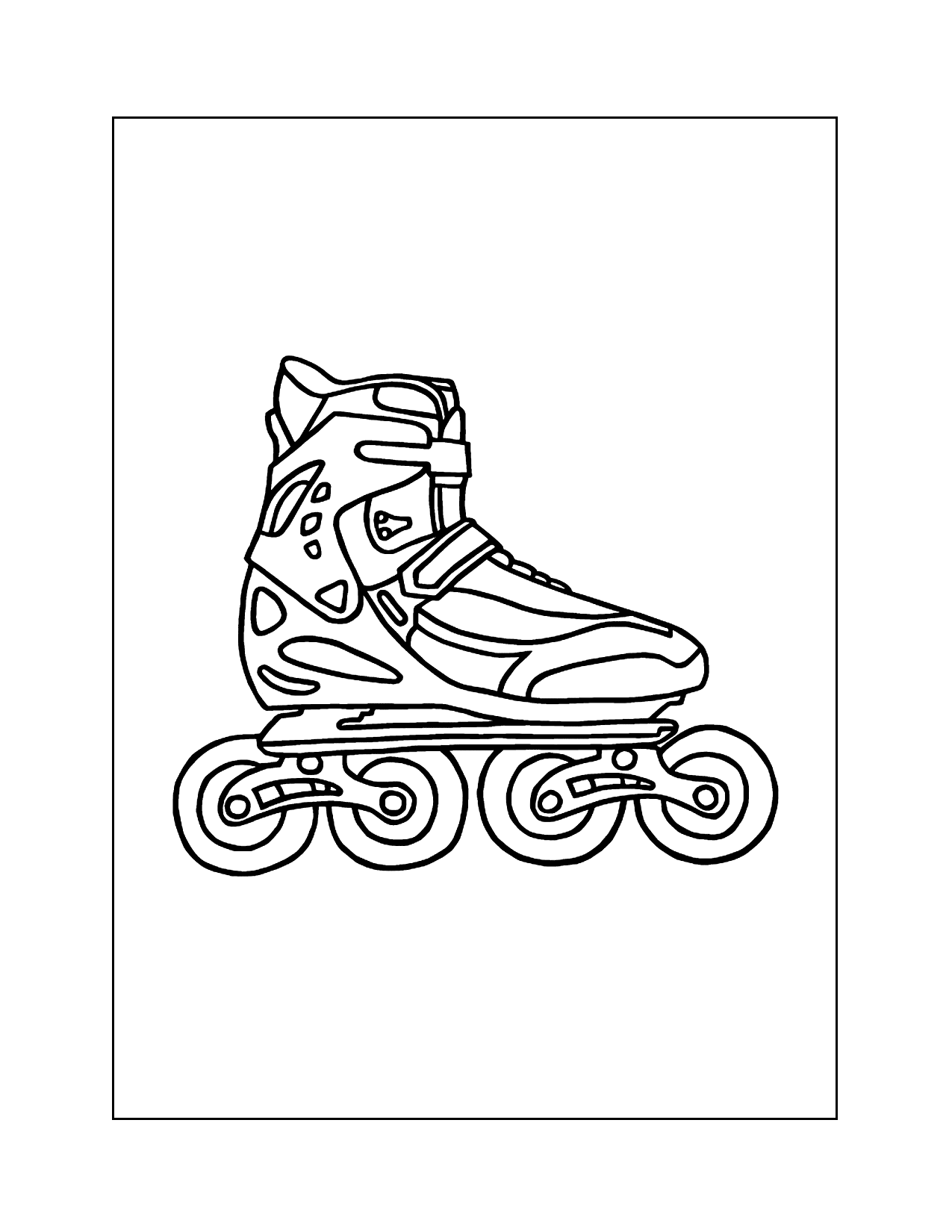 Roller Blade Coloring Page