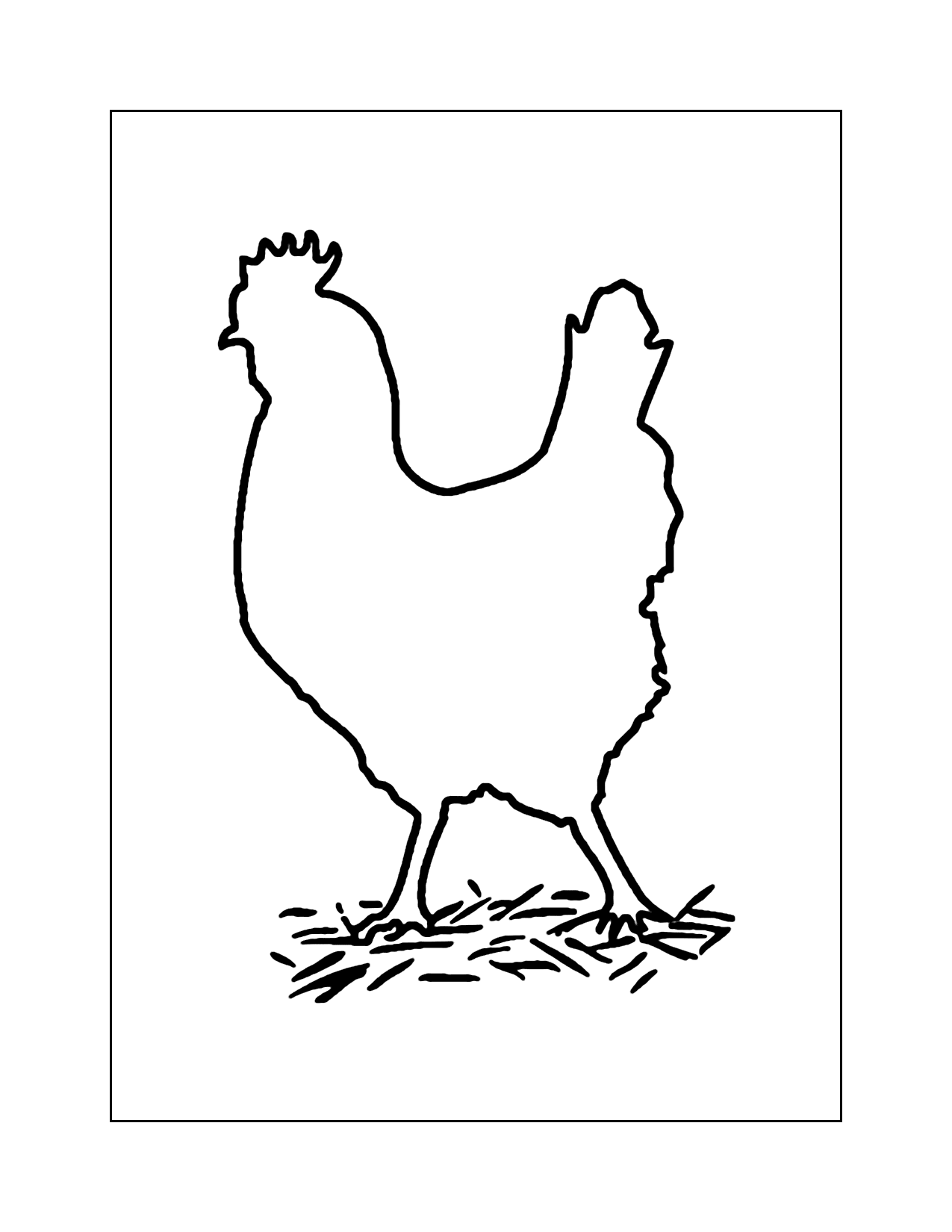 Rooster Outline Printable