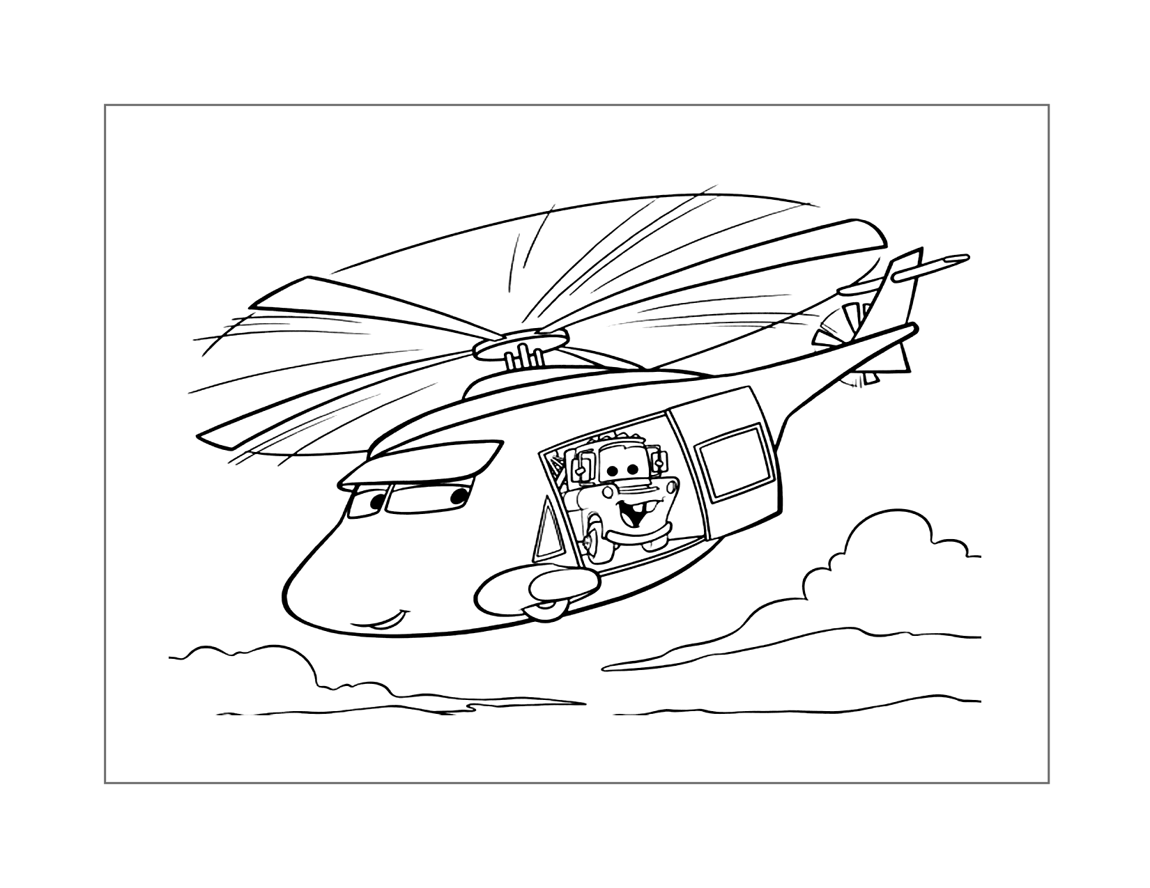 Rotor Cars Coloring Page