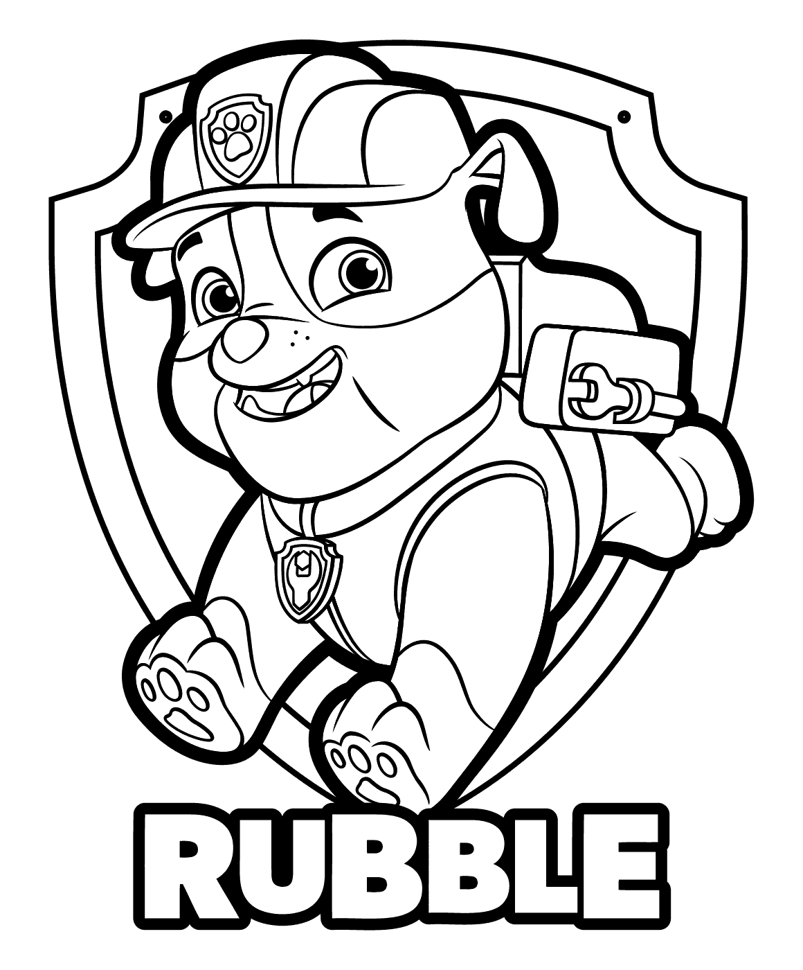 Rubble - Paw Patrol Coloring Pages