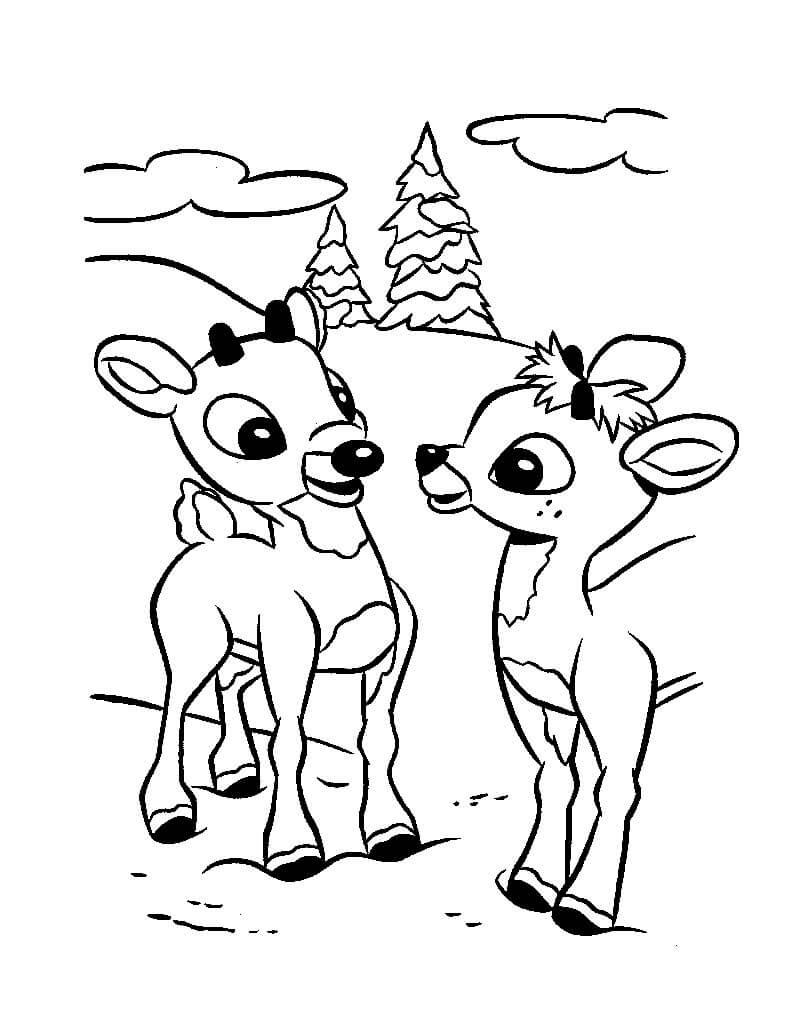 Rudolph Coloring Page Printables