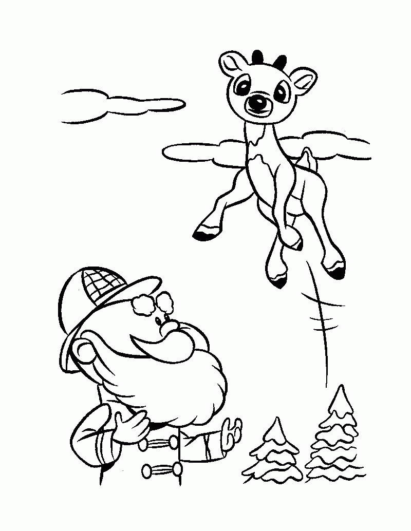 Rudolph Reindeer Coloring Pages2