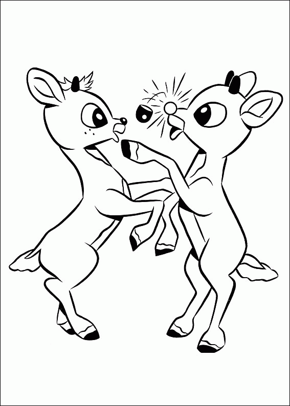 Rudolph Revealed Coloring Page
