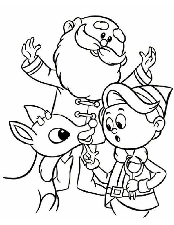 Rudolph The Red Nosed Reindeer Coloring Page