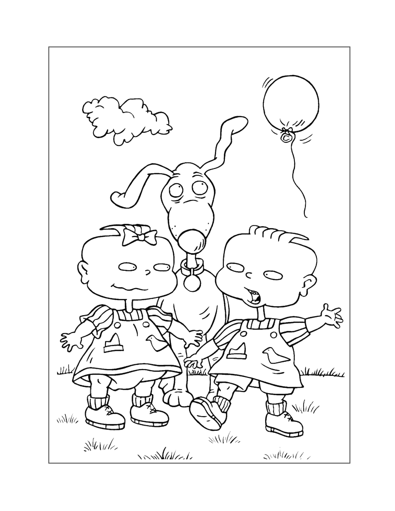 Rugrats Phil And Lil Coloring Page