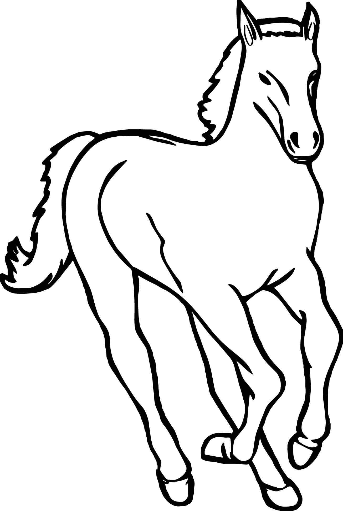 Running Pony Coloring Page