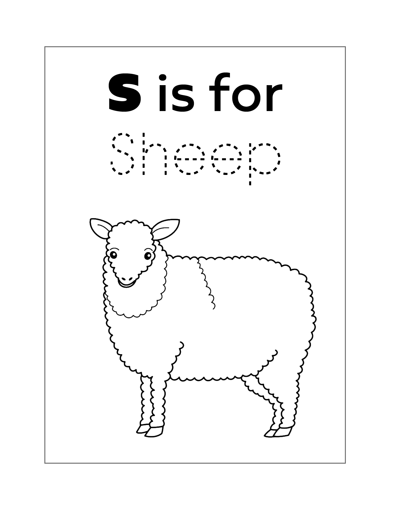S Is For Sheep Worksheet