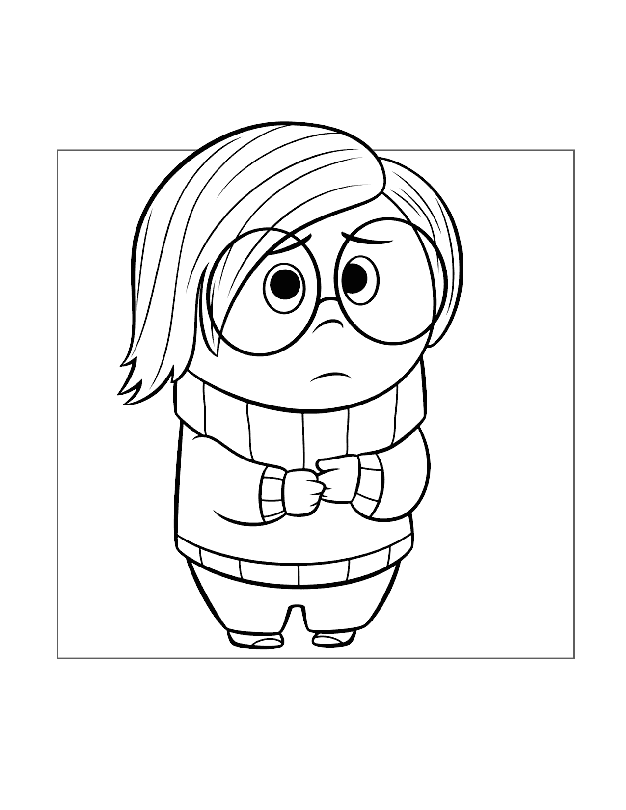 Sadness Inside Out Coloring Page
