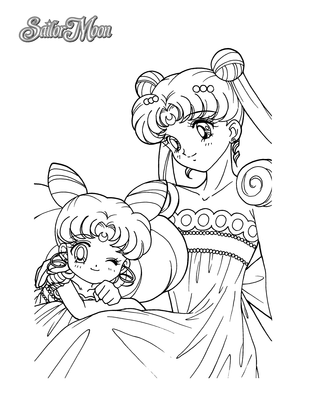 Sailor Moon And Chibiusa Coloring Pages