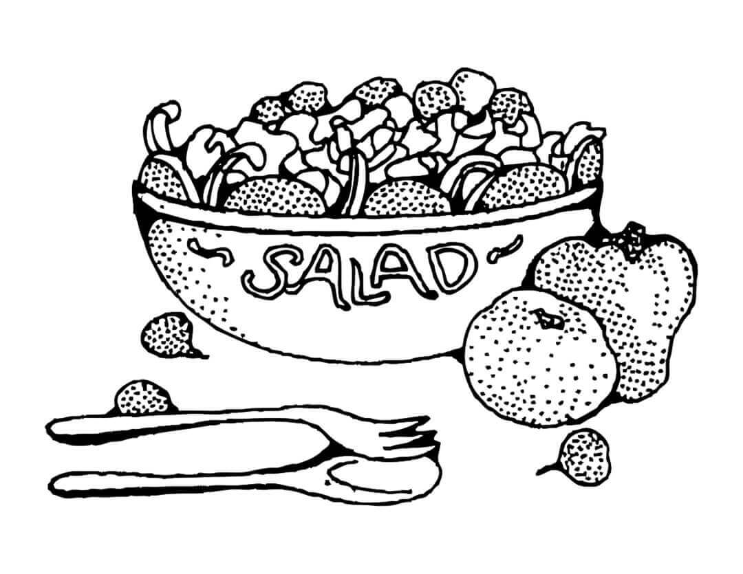 Salad Coloring Page