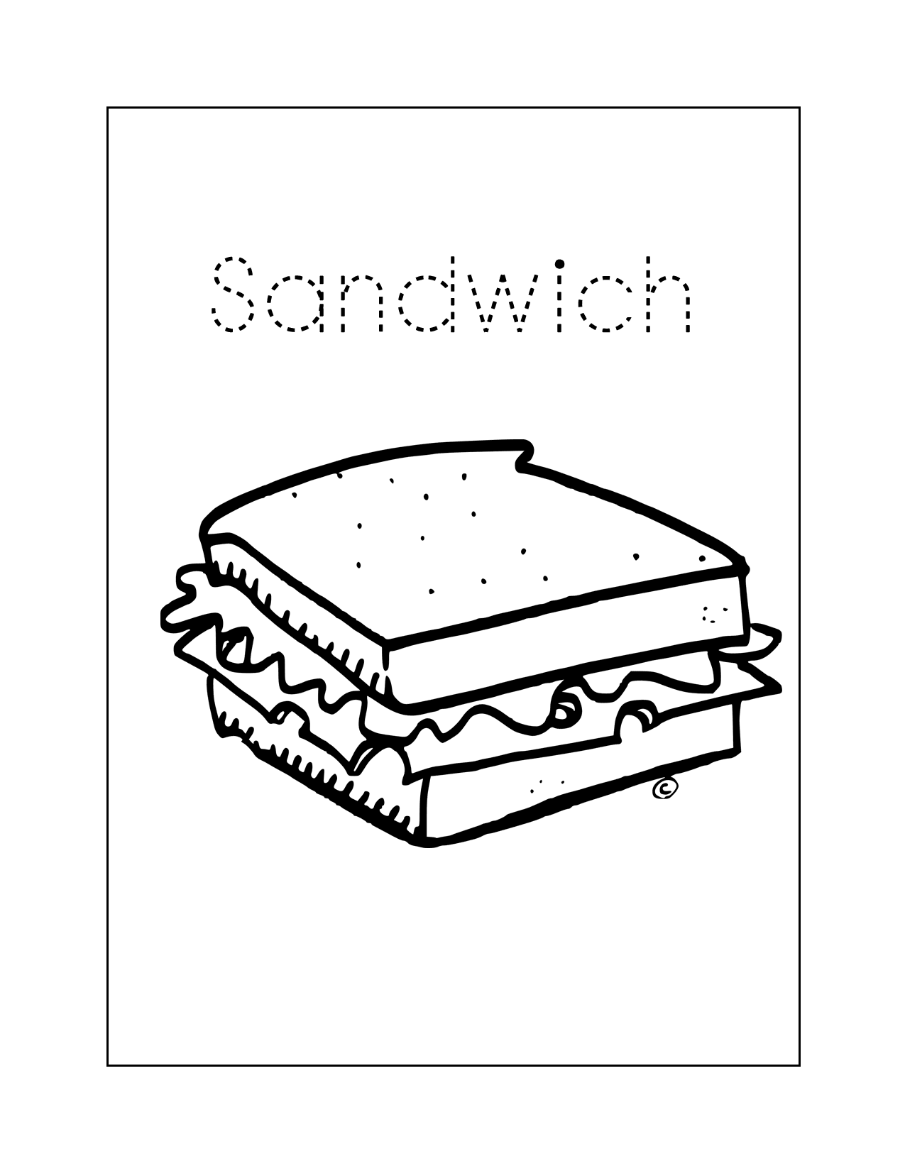 Sandwich Writing Worksheet