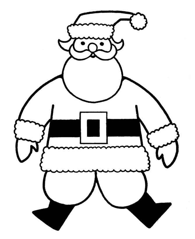 Santa Christmas Coloring Pages For Preschoolers