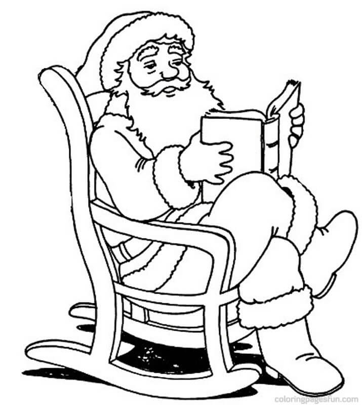 Santa Claus Chritsmas Coloring Page For Preschoolers
