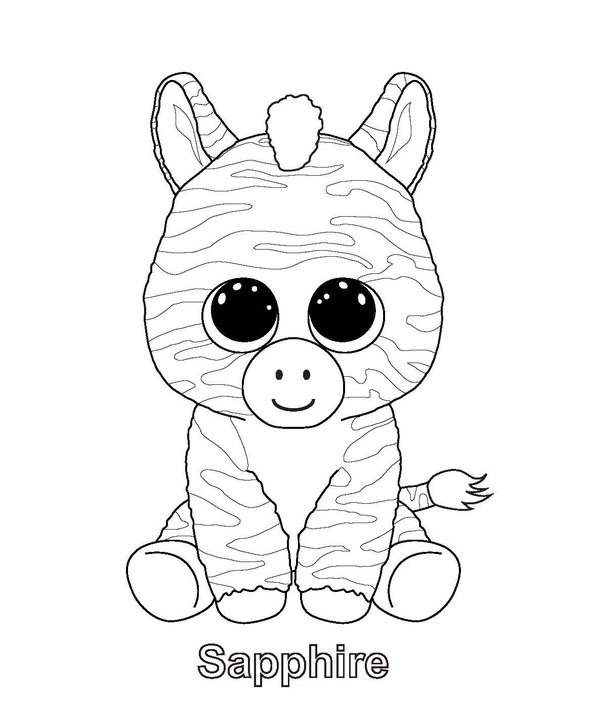Sapphire - Beanie Boo Coloring Pages