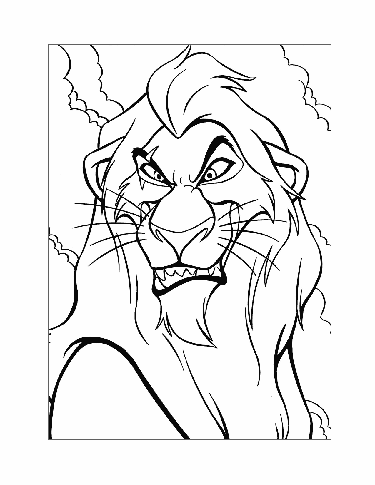 Scar Lion King Coloring Page