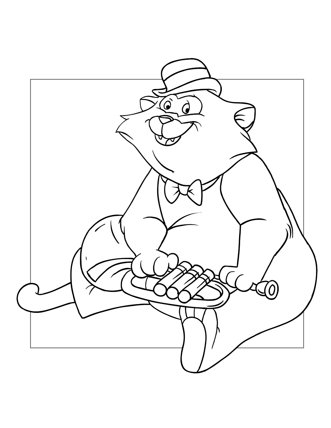 Scat Cat Aristocats Coloring Page