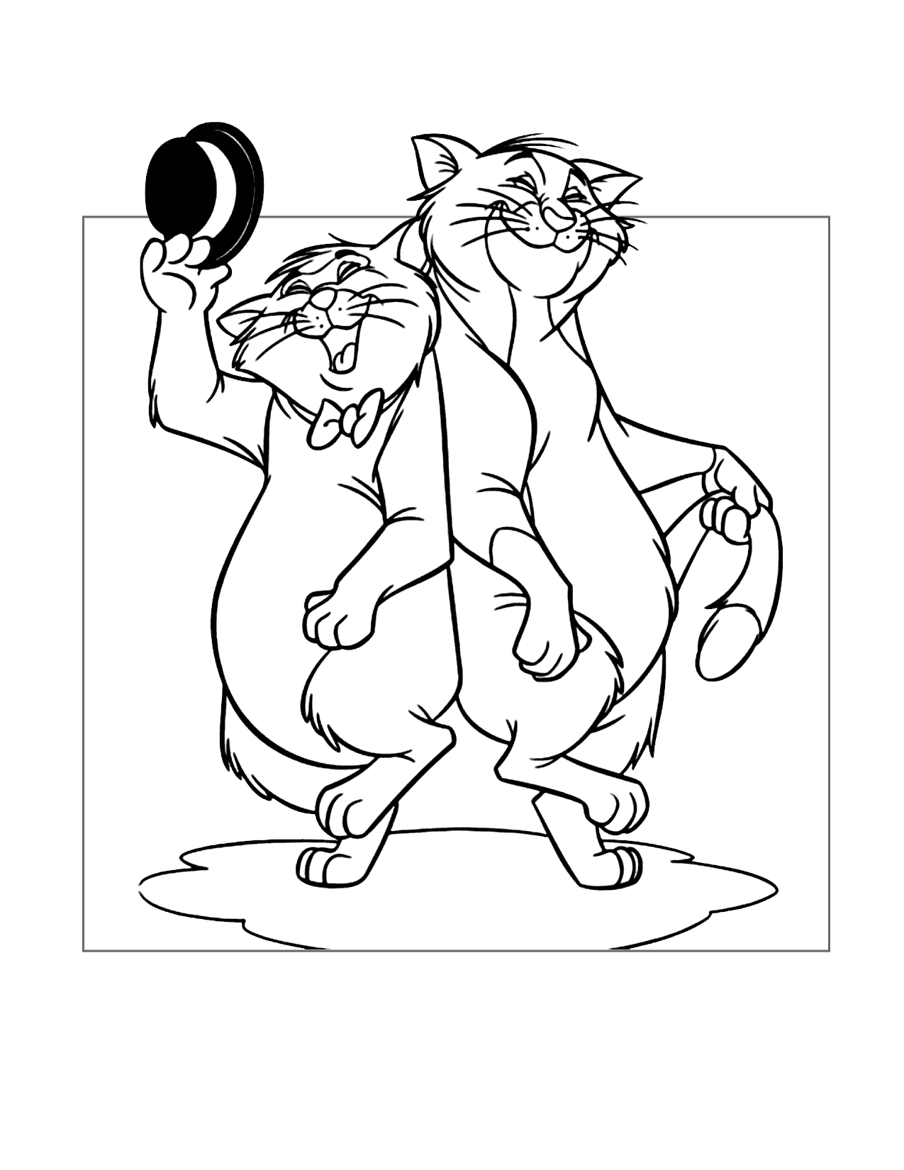 Scat Cat And Omalley Dance Coloring Page