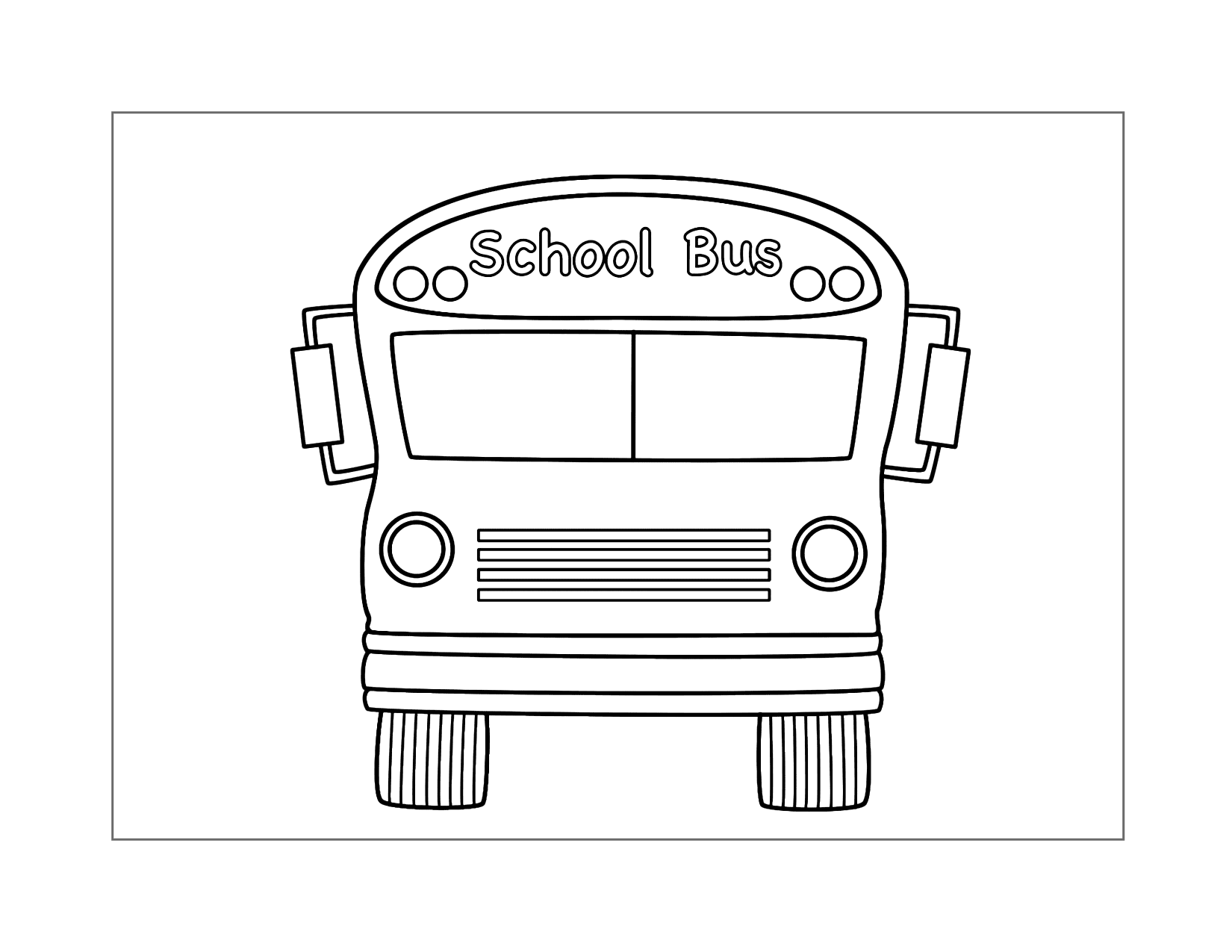 School Bus Coming Coloring Page