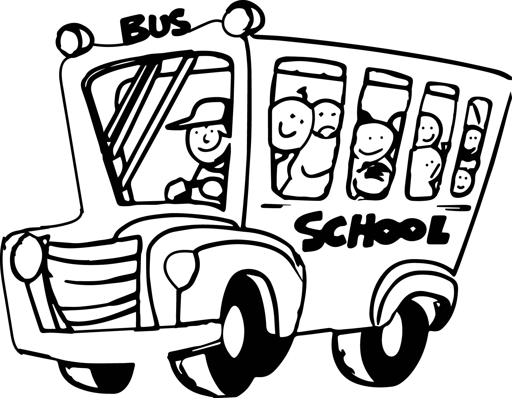School Bus Preschool Coloring Pages