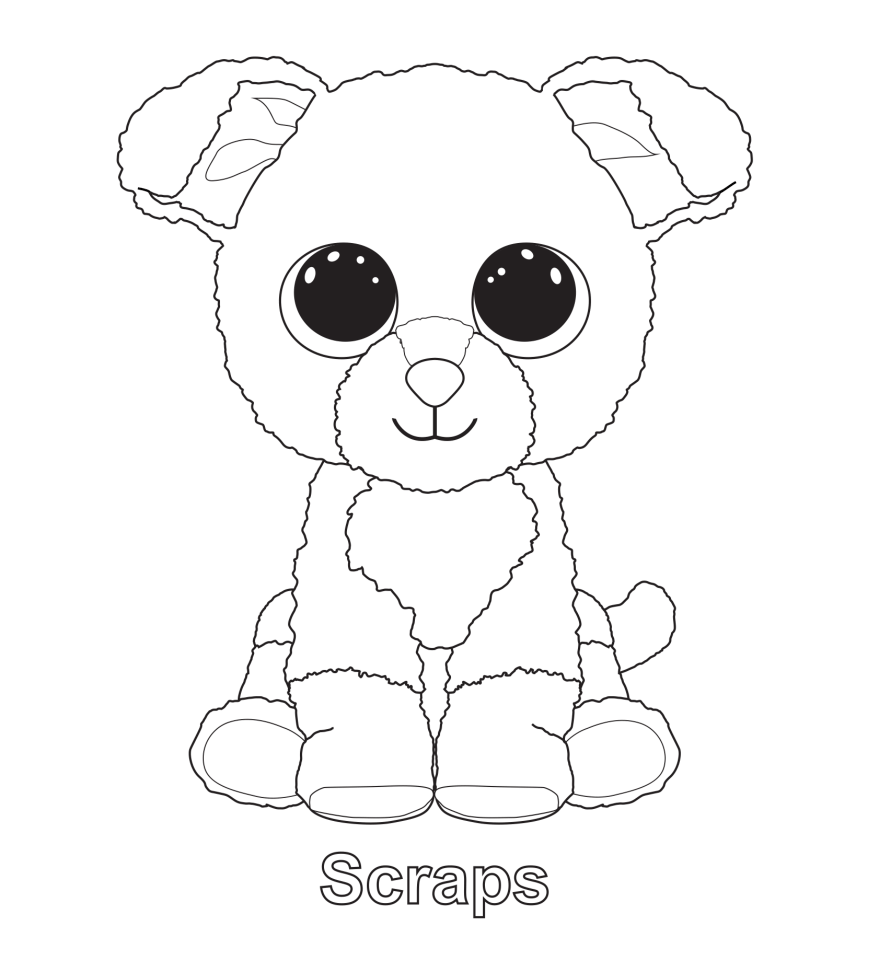 Scraps - Beanie Boo Coloring Pages
