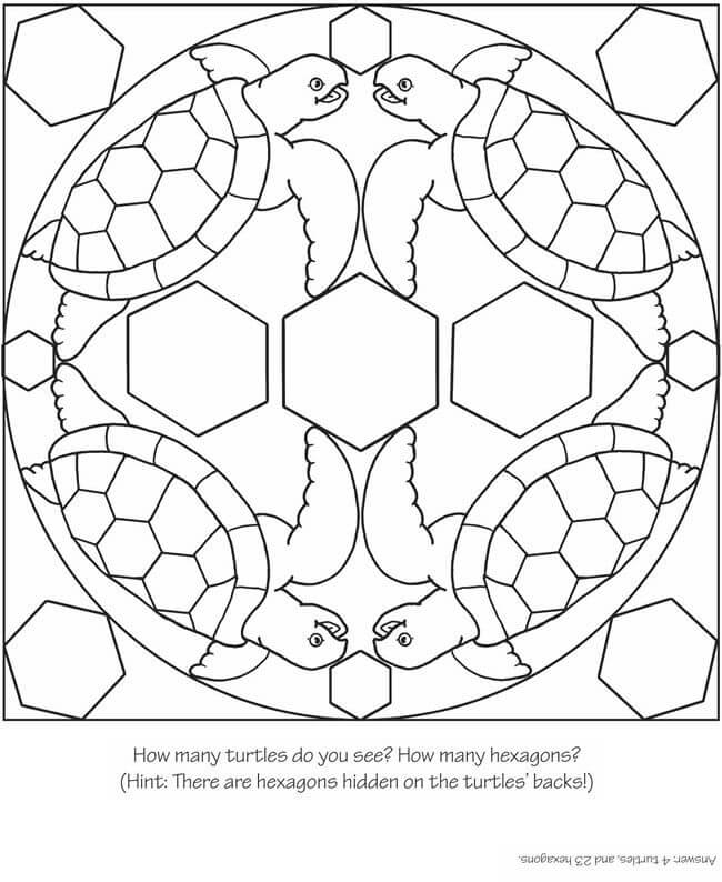 Sea Turtle Mandala Coloring Pages