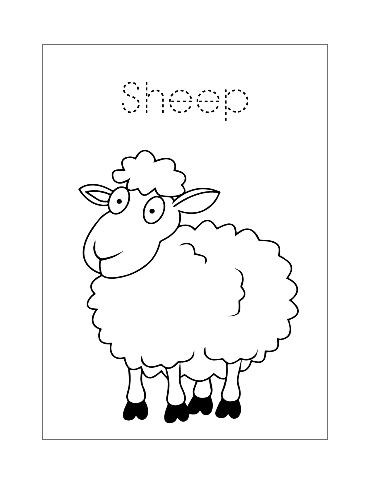 Sheep Spelling Sheet