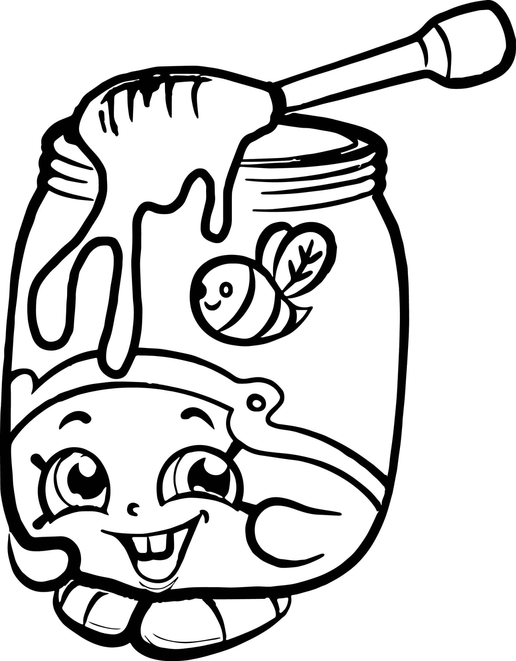 Shopkins Honey Jar Coloring Page