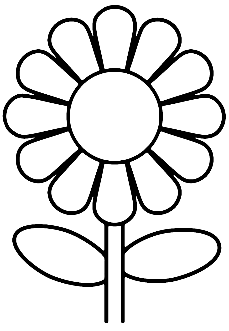 Simple Daisy Coloring Page