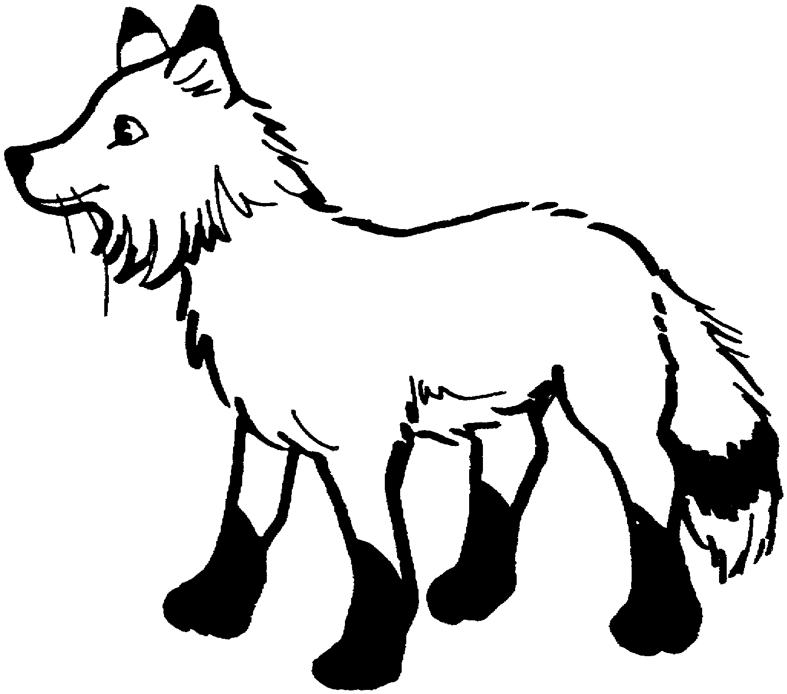 Simple Fox Coloring Page