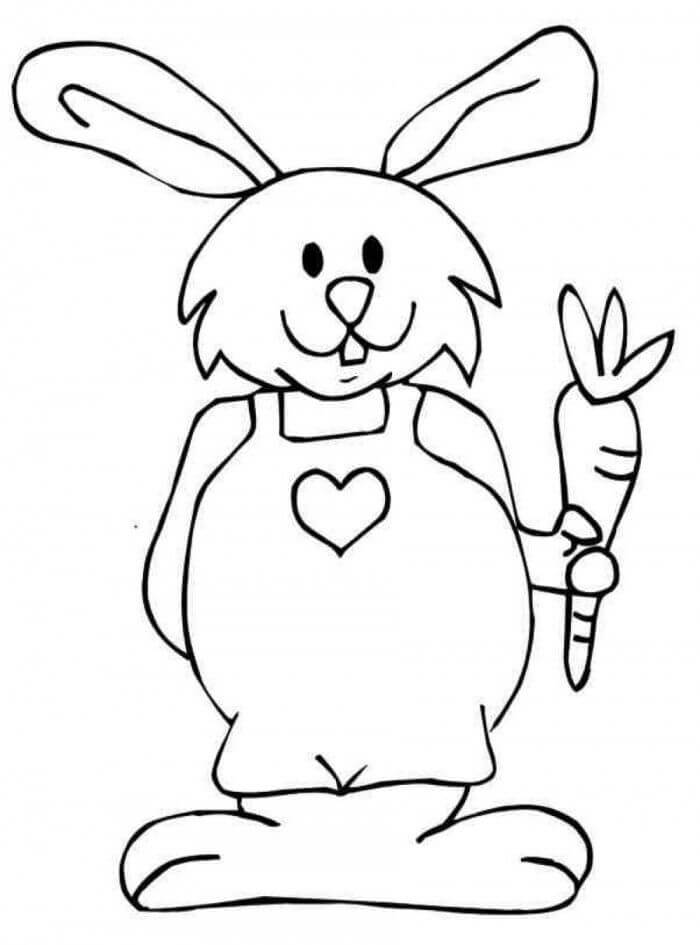 Simple Peter Rabbit Coloring Pages