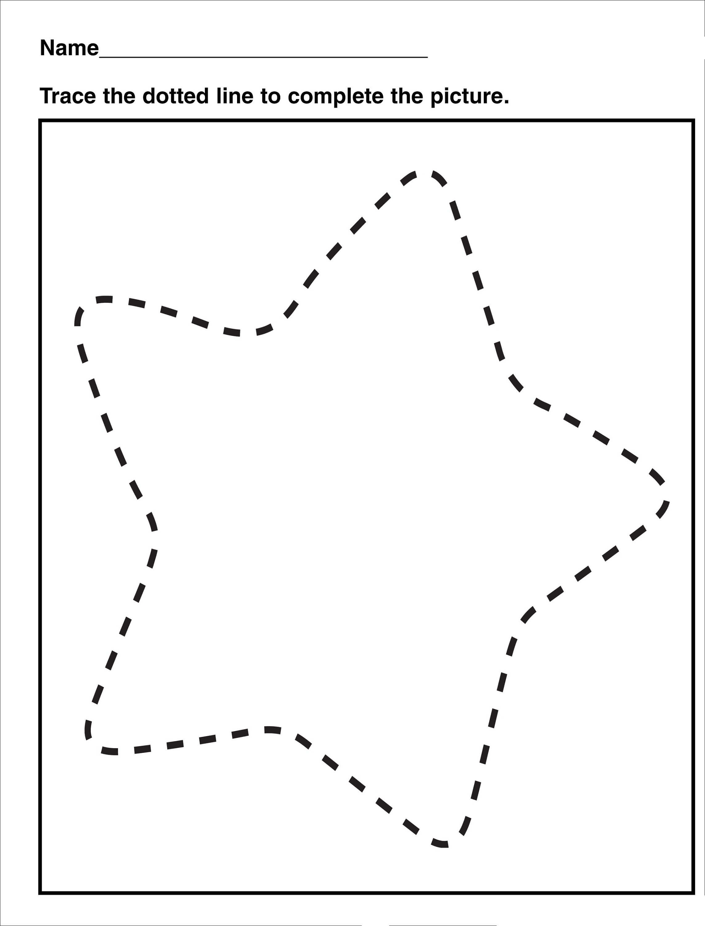 Simple Star Preschool Tracing Pages
