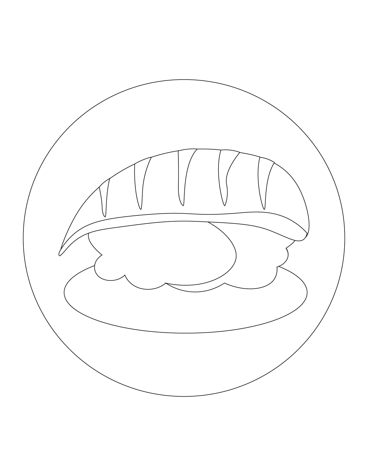 Simple Sushi Coloring Page