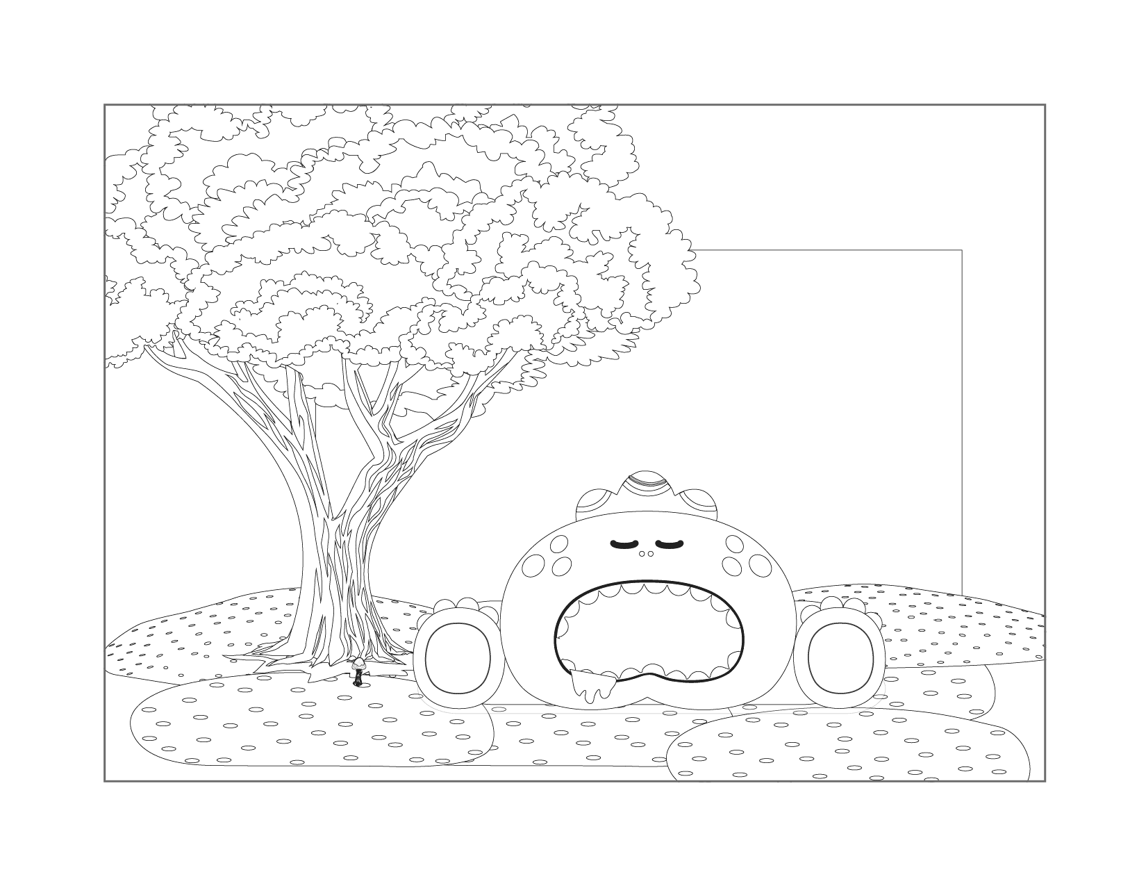 Sleeping Monster Coloring Page