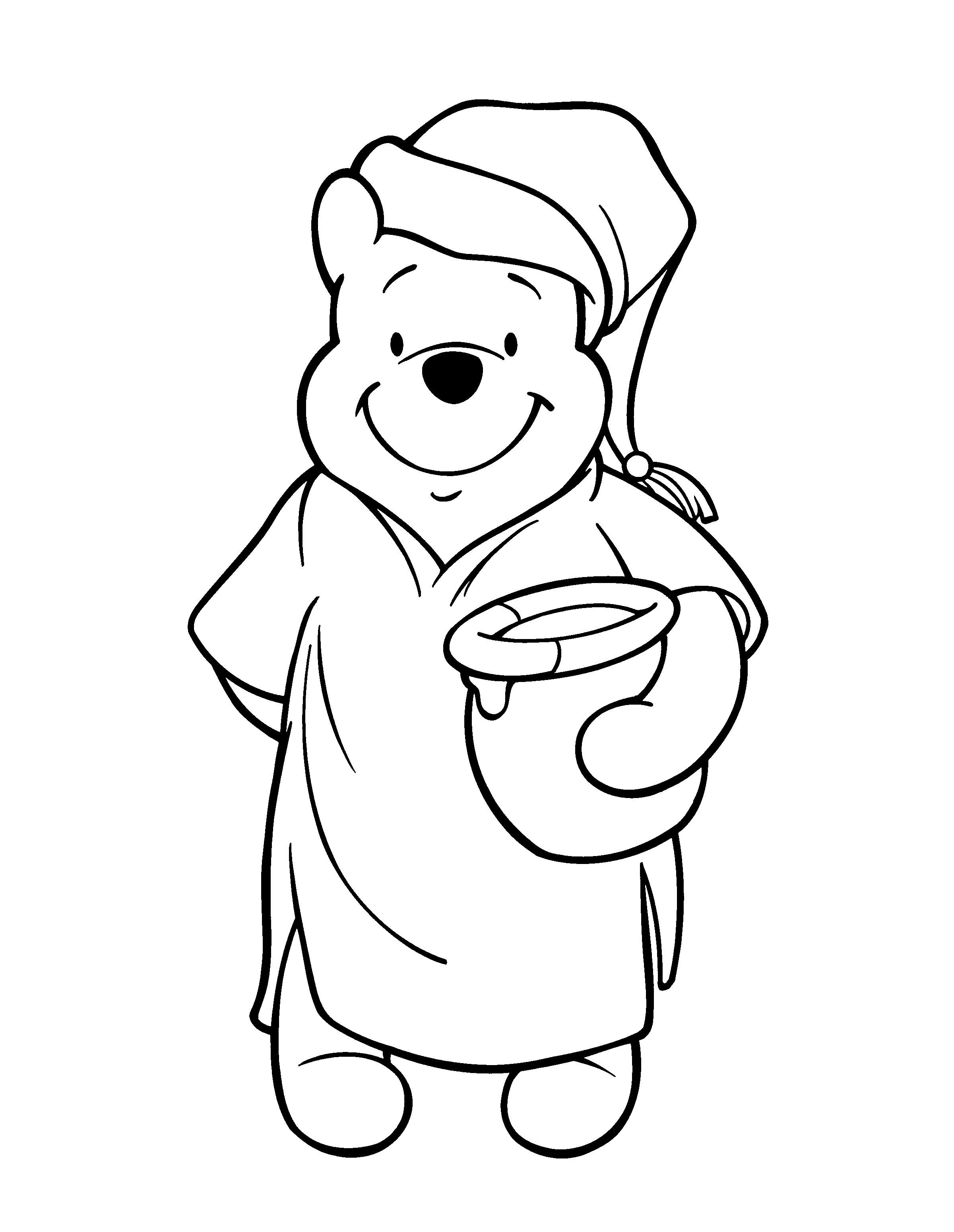 Sleeptime Winnie The Pooh Coloring Pages