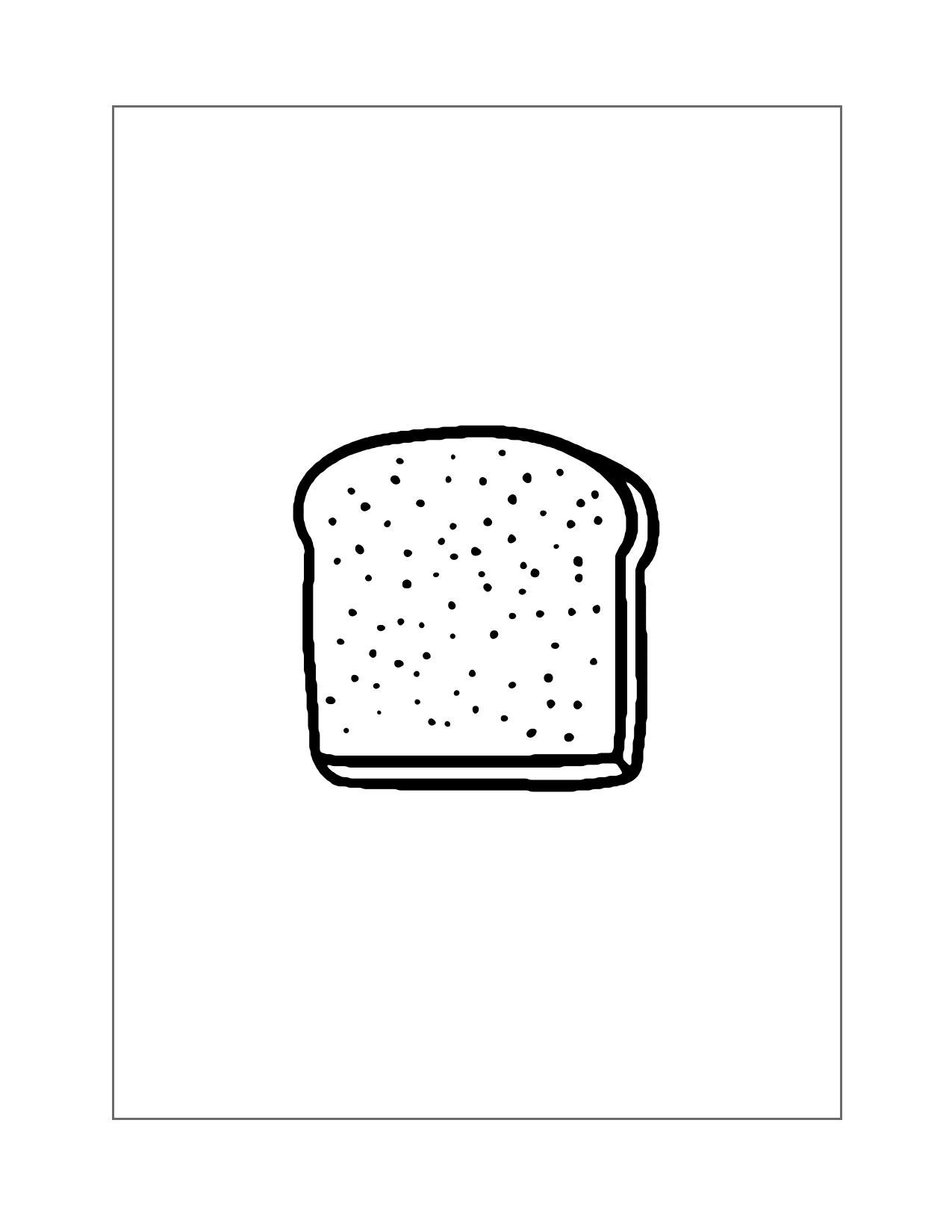 Slice Of Bread Coloring Page