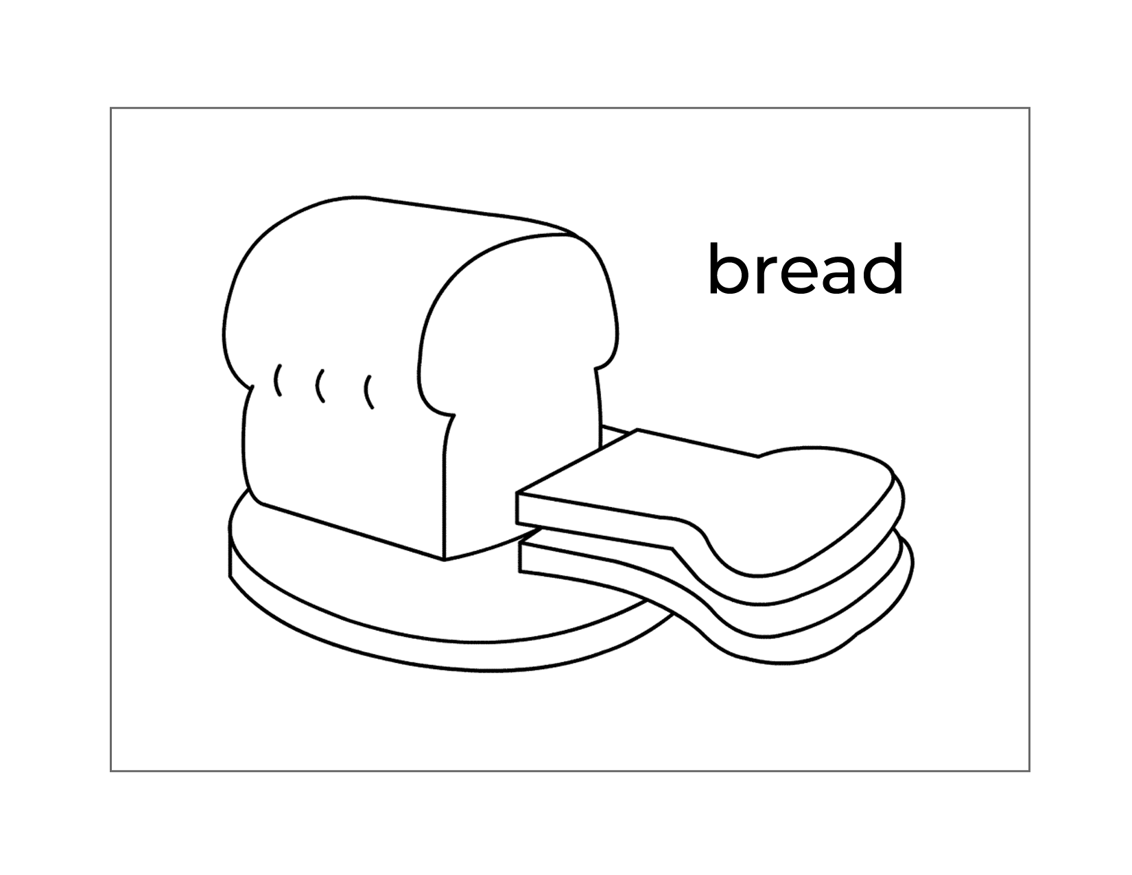 Slicing Bread Coloring Page