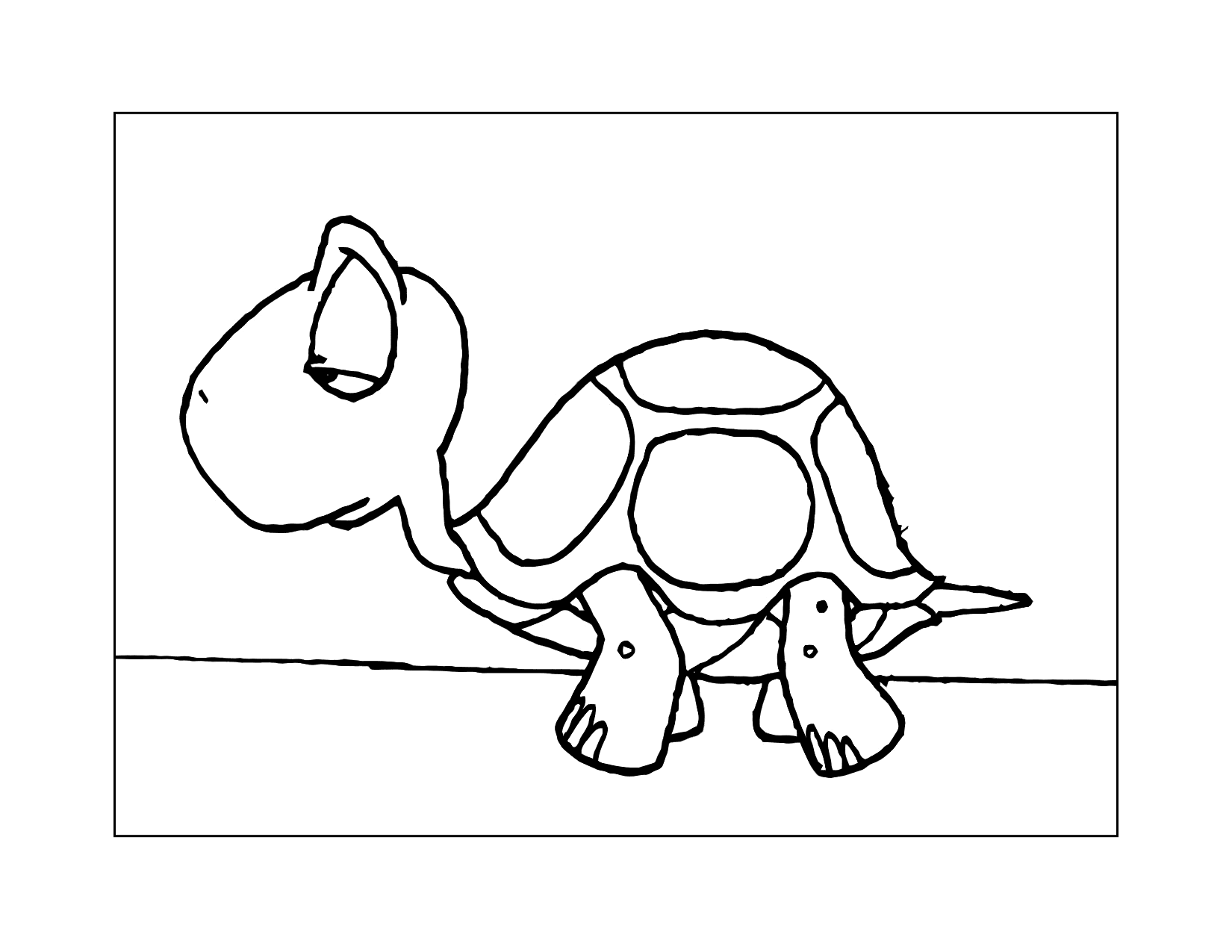 Slow Turtle Coloring Page