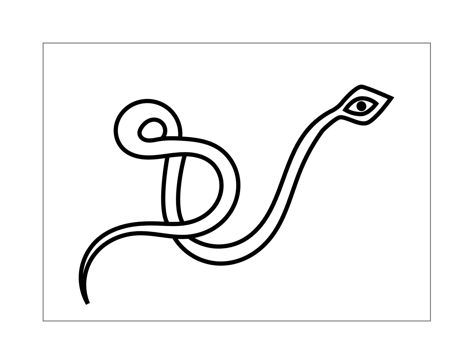 Snake Symbol Coloring Page