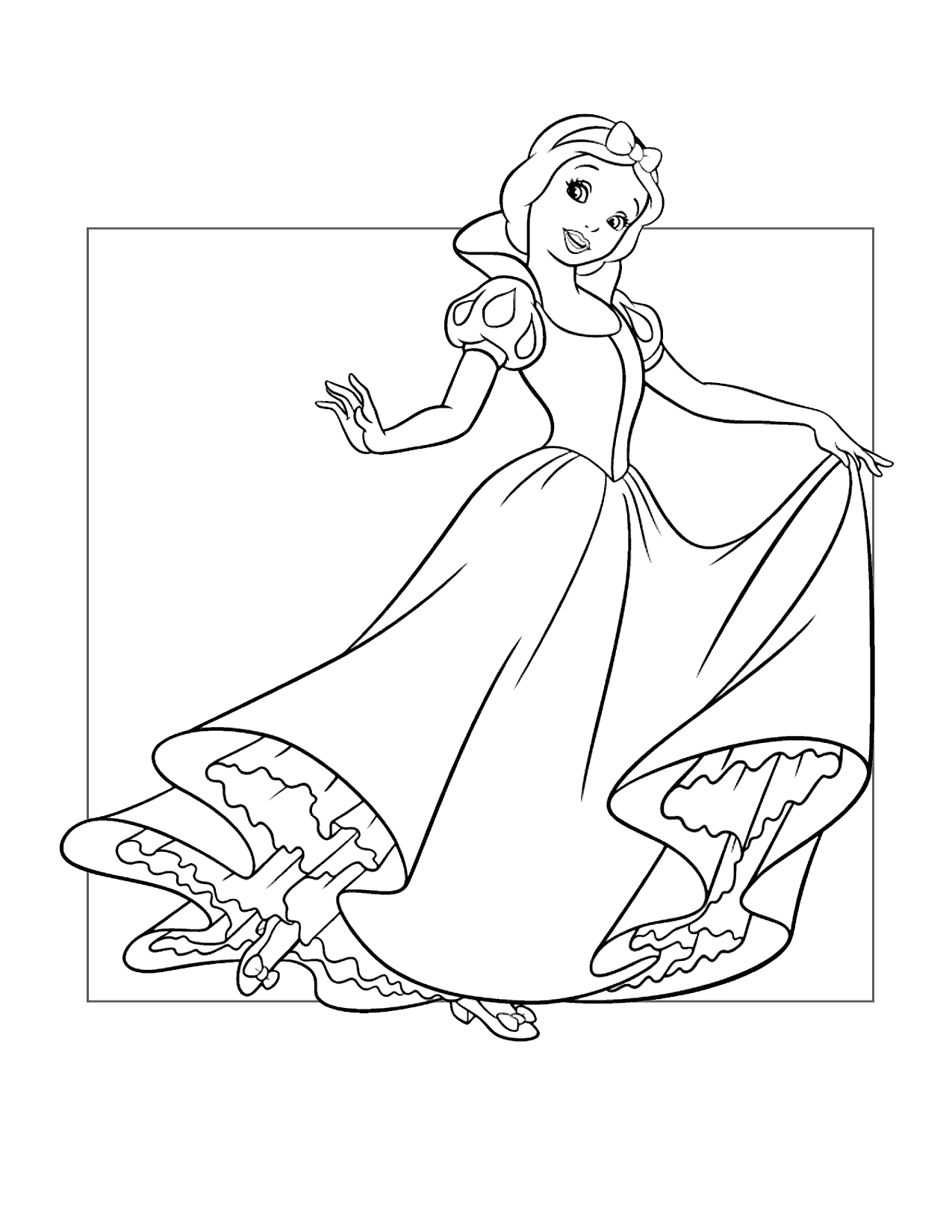 Snow White Is Pretty Coloring Page