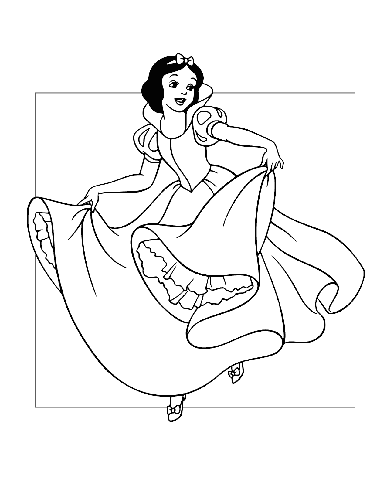 Snow Whites Gown Coloring Page