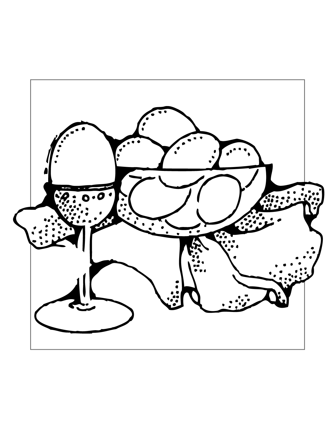 Soft Boiled Eggs And Holder Coloring Page