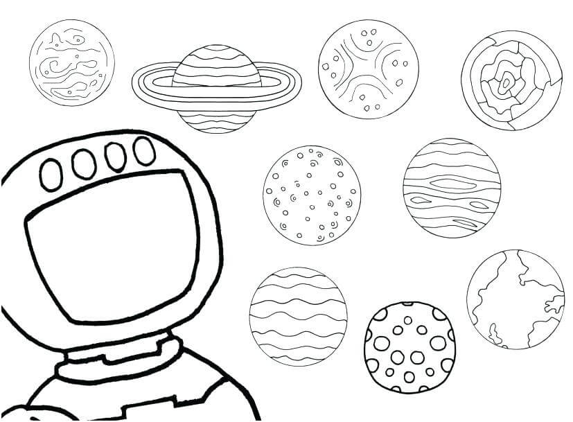 Solar System Coloring Page For Kids