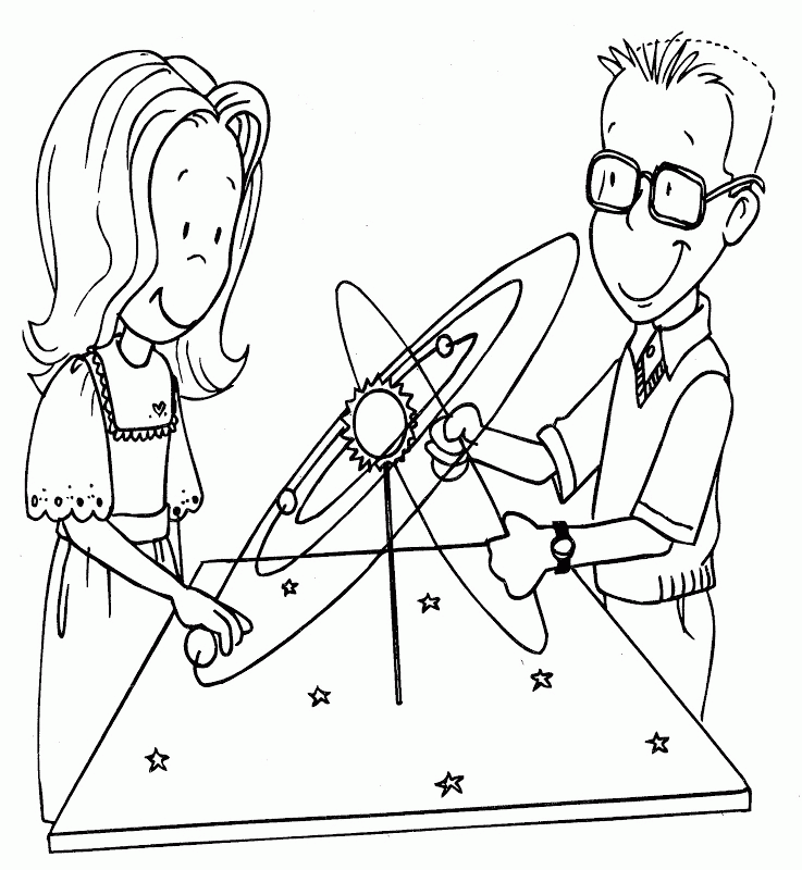 Solar System Diagram Coloring Page